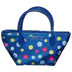 Tommy Hilfiger Handbag Purse Satchel Blue Poka Dot Logo