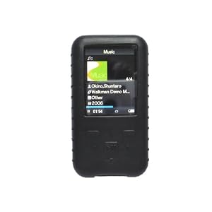 Premium Black Silicone Skin for Sony Walkman S615 S616 S618 S716 S718 Series with Armband... by Etoolscity