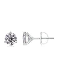 1.8 ct Solitaire Diamond Stud Earrings in Platinum