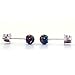 Aurora: 4mm Black Australian Opal Ball Stud Post Earrings Solid 925 Sterling Silver