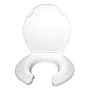 Big John Toilet Seat Open Front with Lid, White