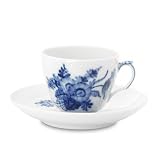 BlueFlowerCurved6OzCoffeeCupandSaucer