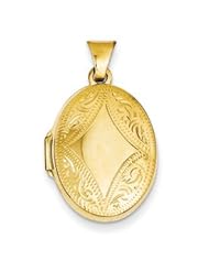 Genuine IceCarats Designer Jewelry Gift 14K Oval Locket