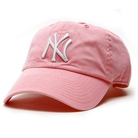 New York Yankees Pink Woman`s 'Clean Up' Adjustable Cap by '47 Brand
