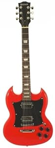 Badaax Sg1 Electric Guitar In Red With Free Case
