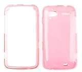 HTC Sensation 4G Transparent Pink Hard Case/Cover/Faceplate/Snap On/Housing ....