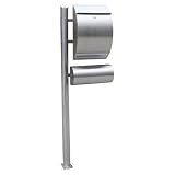 S-LUCE Letter Edelstahl Standbriefkasten 1er, 137cm