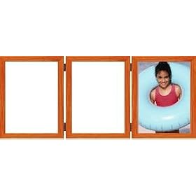 New cherrywood hinged triple in 5x7 size - 5x7