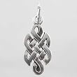 Small Celtic Love Knot Design Charm in Sterling Silver, #9886
