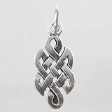 Small Sterling Silver Celtic Love Knot Design Charm, #9886