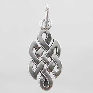 Small Celtic Love Knot Design Charm in Sterling Silver, #9886