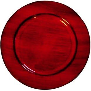 Tabletop Classics Faux Red Wood Charger Plates Pkg/24 TRR-6630