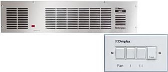 Dimplex BFH24BWSR 2.4kW Base Unit Heater c/w Remote Control & White/Brown/Stainless Steel Fascia