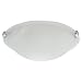 Efficient Lighting Classical Flushmount with a Powder Coated White Base and Silver Prong Clips