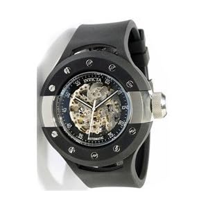 Automatic Skeletonized Silver Black Polyurethane