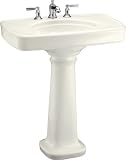 Kohler K-23474-96 Bancroft pedestal lavatory with centers for 4 centers, Biscuit