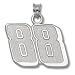 Sterling Silver NASCAR Dale Earnhardt Jr Number 88 Pendant - Measures 20x22mm