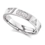 House of Williams Platinum Ladies 4mm Celtic Wedding Ring Engraved with Celtic Knots and Plaits