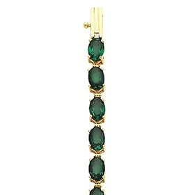 14K Yellow Gold Chrome Tourmaline Bracelet by Gems-is-Me