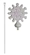 White Metal Snowflake Flag Pole
