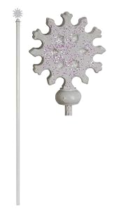 White Metal Snowflake Flag Pole