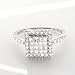 1.20 Carat Round Brilliant with Princess Diamond Engagement Ring in 18ct Solid White Gold
