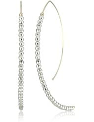 Mizuki Gold and Silver Marquis Hoop Earrings