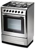 60cm Dual Fuel Cooker c/w 4 Burner Gas Hob (ZCM641X)