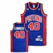 Adidas Detroit Pistons Bill Laimbeer Soul Swingman Road Jersey Small