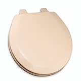 Comfort Seats C1B4R2-20 Deluxe Molded Wood Toilet Seat, Round, Pink