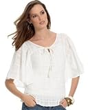 DKNY Jeans - DKNY Jeans Sheer Butterfly-Sleeve Top