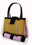 Bomber Diaper Tote - Mustard & Pink