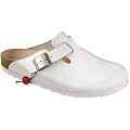 Birkenstock Boston Clogs wei� Echt leder Schmal