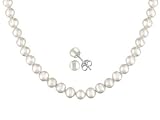 STERLING SILVER 6-7MM CULTURED FRESHWATER PEARL EARRINGS AND NECKLACE SET