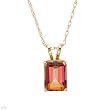 Necklace With 1.70ctw Genuine Topaz in 14K Yellow Gold Length 18in