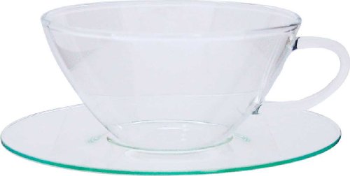 Bohemia Cristal 093/006/024 Teegläser mit Glasunterteller 0,2 Liter 6-er Set