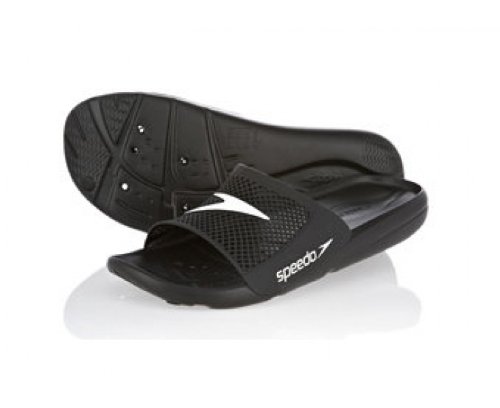 SPEEDO Atami Slide Sandal, Black/White, US9.5