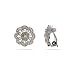 Vintage CZ Flower Clip-On Earrings
