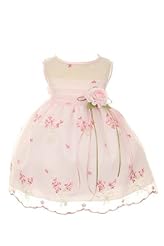 Toddler Organza Sweetheart Embroidered Sheer Illusion  Dress