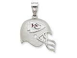 Sterling Silver Kansas City Chiefs Enameled Helmet Charm LIFETIME WARRANTY
