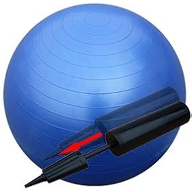 Gym Ball / Exercise Ball 65cm (Blue) With Dual Action Hand Pump