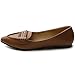 Ollio Women's Ballet Shoe Pointed Toe Penny Multi Color Flat