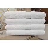 Authentic Hotel & Spa Turkish Cotton Bath Towels Color White (Set of 4)