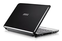 MSI Wind 10" Mini Laptop (1.6 GHz Intel Atom Processor, 1 GB RAM, 80 GB Hard Drive, XP Home, 6 Cell Battery) Black
