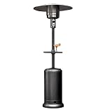 Garden Sun Tall Propane Patio Heater with Table - Hammered Silver