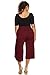 Plus Size Women's Gaucho Pants Knit Capri Culottes Lose Fit 1XL, 2XL, 3XL