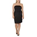Limited Edition Plus Woven Strapless Dress - Black