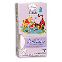 Disney Baby WINNIE THE POOH Daily Renewal Naturals® Baby Washcloths Lavender and Chamomile, One 20-ct Box
