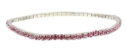 Anklet - A15 - Swarovski (tm) Crystal - Stretch ~ Rose (Pink)