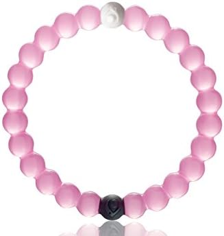 Lokahi Large Silicone Beaded Energy Balance Bracelet (Pink, Red, Camo, Clear, Blue) (Pink)